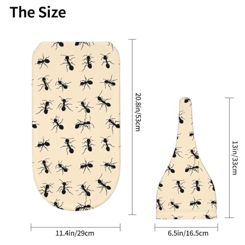 Image of Black Ants Newborn Swaddle Blankets Hat Sets Soft Baby Receiving Blanket Swaddle Sack for Baby Shower Infant Boy Girl Gift