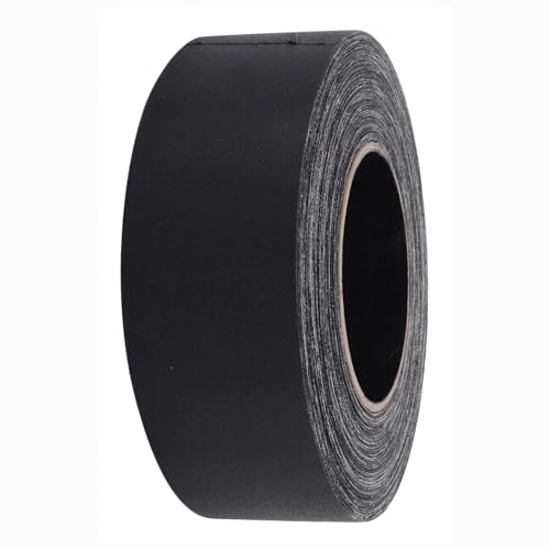 Brixwell Matte Black Gaffer Tape 2 Inch x 55 Yards Heavy Duty Fabric Tape No Residue Non Reflective Gaff Tape Professional Grade for Cable Management Stage and Photography Use Made in USA - 48 Rolls