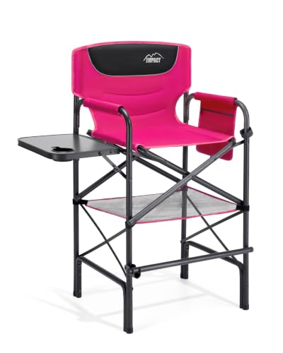 Aluminum Tall Camping Directors Chair 30.7" Seat Height, 400lbs Load