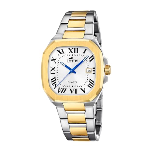 LOTUS Montre Square Series - Horlogerie fine avec boîtier géométrique en acier inoxydable