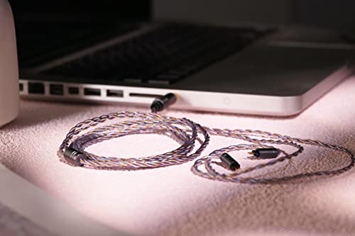 Image of Tripowin Zoe Upgraded Earphone Cable 4-Core Pure Copper Silver-Plated Copper Gold-Plated 24AWG Litz Wire Compatible with KZ ZS10 PRO TINHIFI T2 T3 Plus Tripowin Olina Mele (2pin-0.78mm, 4.4mm, Zoe)