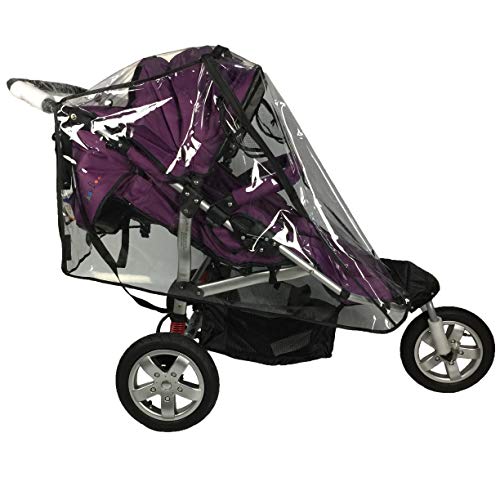 Rain Cover For Double Stroller,Universal Size Weather Shield For Side By Side Double Baby Stroller. #TOP3