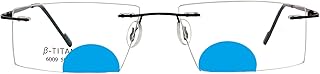 Eyewear Stylez Bifocal Reading Glasses For Men Bifocal Glasses for women Black Rimless Distance Plano Reading 1.00 1.25 1....