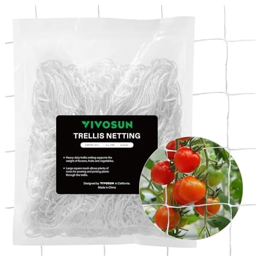 VIVOSUN Heavy-duty Polyester Plant Trellis Netting 5 x 15ft, 1 Pack
