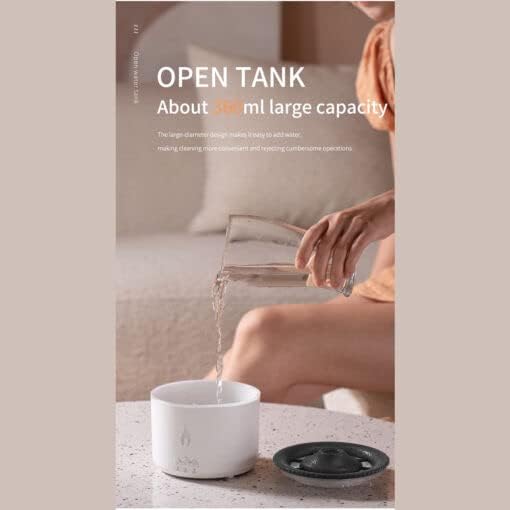 Miniatura 5 de Mauna Difusor de aroma negro  Difusor de aceite esencial de aromaterapia, difusor de airehumidificador 2 modos de niebla, medusas erupt, excelente