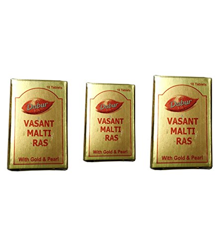 See full amazon price history chart for DABUR INDIA Vasant Malti Ras with Gold 3 Pack of 10 Tablets DABUR INDIA Vasant Malti Ras with Gold 3 Pack of 10 Tablets (B07D9NVY8C) Amazon Price History, Amazon Price Tracker