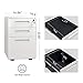 DEVAISE 3-Drawer Mobile File Cabinet with Anti-tilt Mechanism, Legal/Letter Size, White