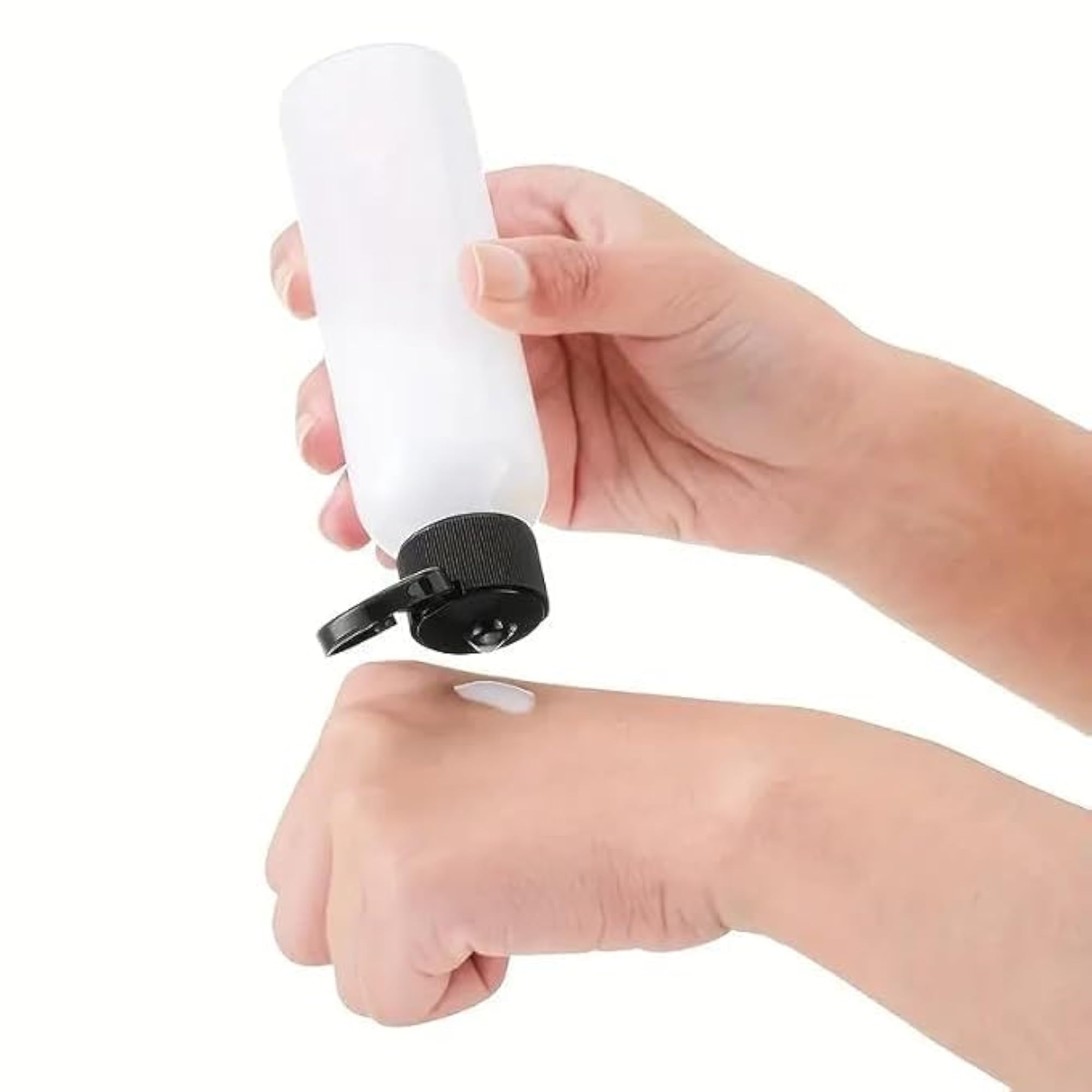 Set of 5 Empty Plastic Bottles with Screw Caps