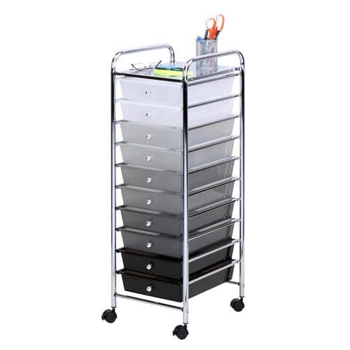 Honey-Can-Do 10 Drawer Cart, Shaded CRT-05255 Assorted - Image 5