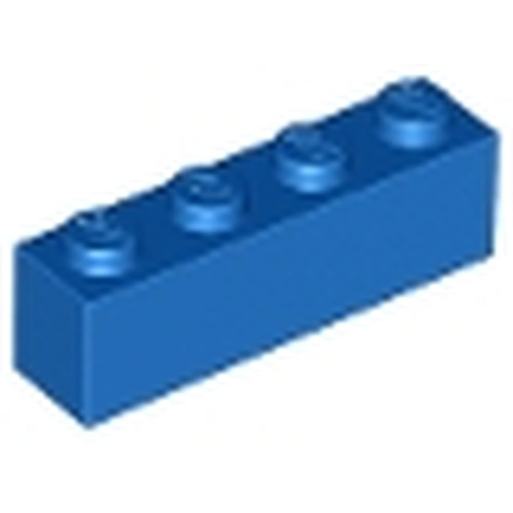 LEGO Brick 1x4, Part 3010, Classic Building Element (Blue, 10, count) โ image 1