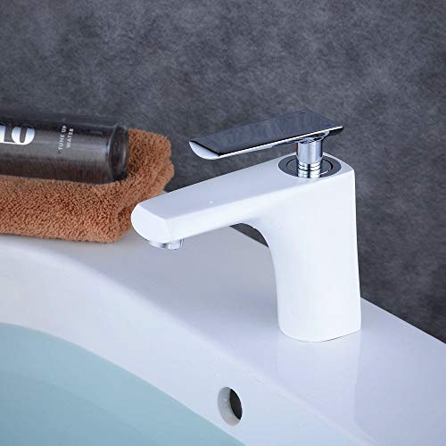 Robinet de lavabo moderne en cuivre chromé pour mitigeur eau chaude