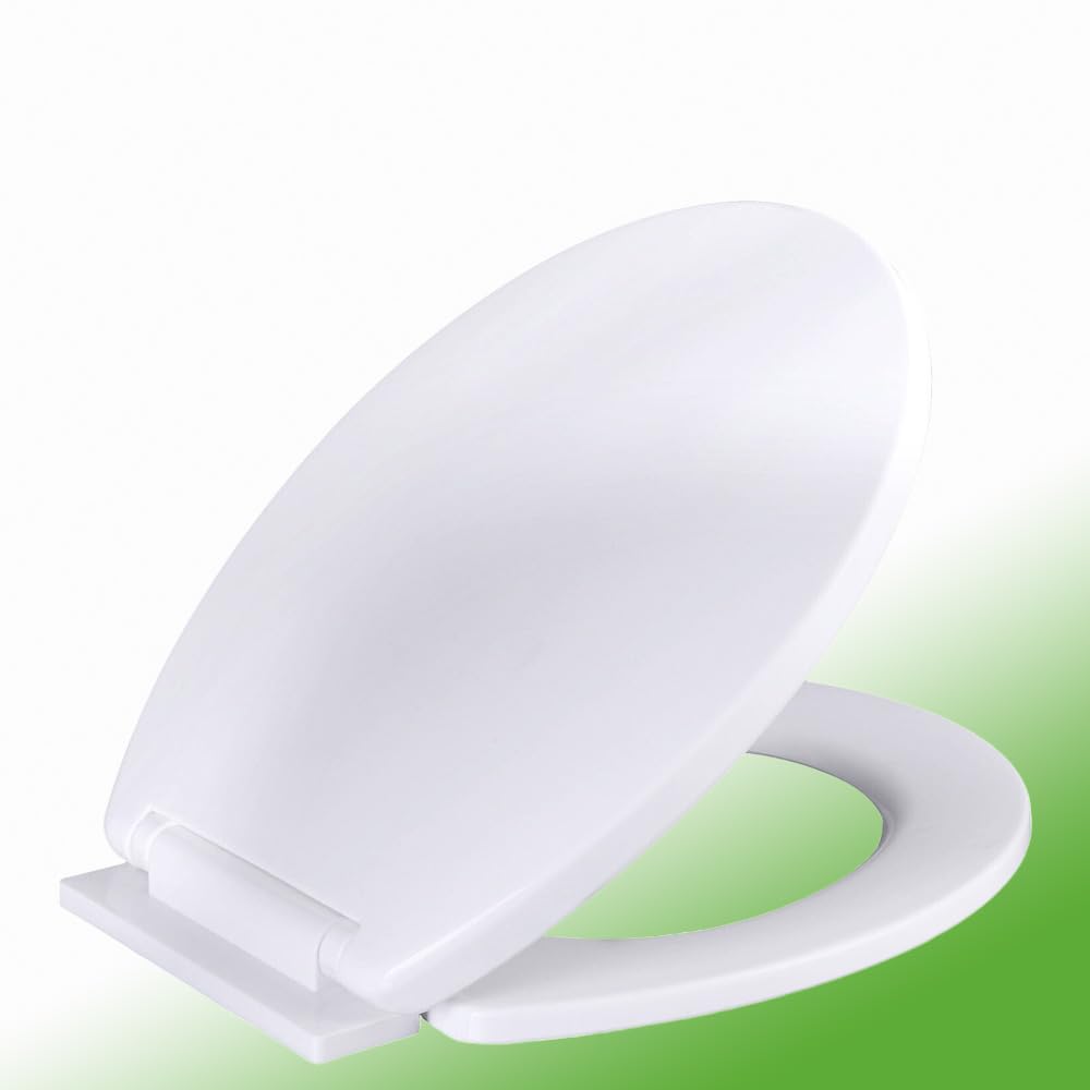 MLD Polyethylene Oval Shaped Design Hydraulic Soft Closing PP Toilet Seat Cover Hinge Size adjustment sideways front back fit all brand Commode HOVL4055 (Color-White,Plastic) (B0CGDP6C57) Amazon Price History, Amazon Price Tracker