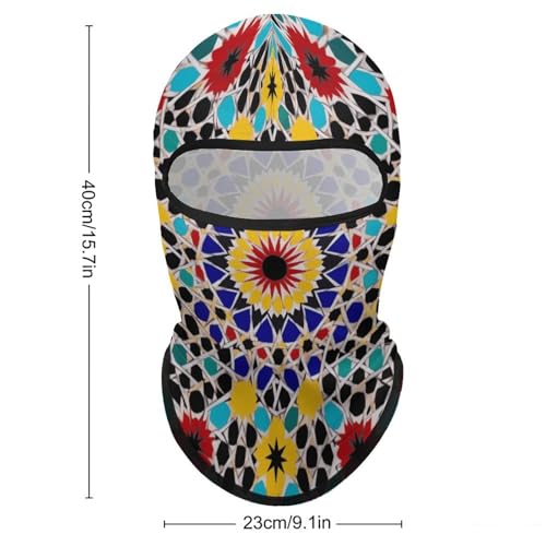 Balaclava de color marroquí para hombre y mujer, protección solar, transpirable, máscara completa para la cabeza para senderismo, ciclismo, running y conducción miniatura 2