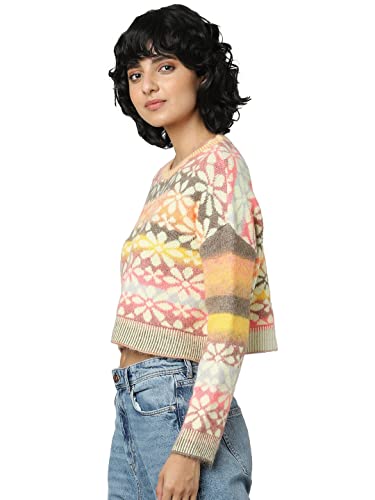 Image of Only Women's Acrylic Blend Round Neck Sweater