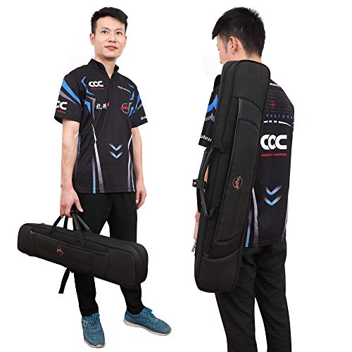 Piku 3X4 Pool Stick Case Billiard Case Pool Cue Case Carry Case (3 Butts+4 Shafts)… (Black) #TOP6