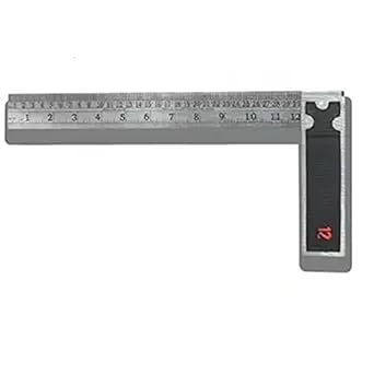 Engineers Steel Tri Square | Carpenter Try Square Tool | L Shape Square Ruler (12 INCH)
