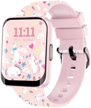 WatchOut Champion Kids SmartWatch with Habit Building, Heart Rate, Water Reminder, Curved Sceen, Waterproof, Activity Track, School Mode, Best Gift, Boys, Girls, Age 3-17, SharkTank Fame (Blush Pink)