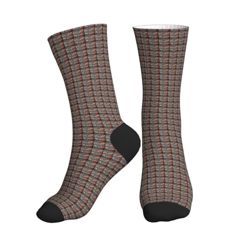 ADAhgu Calcetines deportivos de caña media para carpa Koi con estampado de lunares, transpirables, modernos, para correr, aventuras al aire libre, 2 Negro 32 EU, Talla única