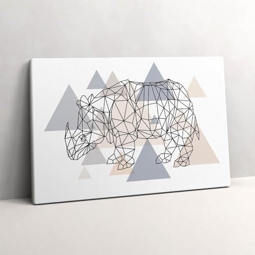 Peinture murale géométrique Wallfluent pour sublimer votre salon moderne