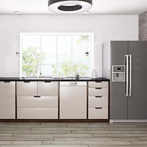 Tiradores de aluminio negro mate Malimali de 3.15" con perfil oculto premium 7