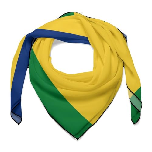 Saint Vincent Grenadines Flag Women Hair Scarf Square Silk Like Head Scarves Handkerchief Satin Neck Scarf