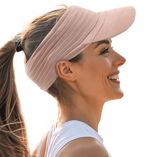 Image of Sports Sun Visor for Men Women UV Protection Lightweight Packable Stretchy Hats for Running, Tennis, Golf
