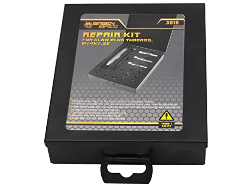 Foto von Zündkerzen-Gewinde Profi Reparatur-Set M14x1,25 Gewindeschneider Gewindebuchse für Motorsägen und andere Kleingeräte