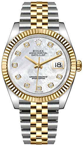 Rolex Datejust 41 Two Tone Oystersteel and 18k Yellow Gold/Jubilee Bracelet / 126333-0018 / White Mother of Pearl Diamond Dial