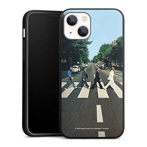 DeinDesign Coque en Silicone Premium Compatible avec Apple iPhone 13 Mini Etui Silicone Coque Souple Abbey Road The Beatles Musique - Les Beatles, Paul McCartney, John Lennon, RIngo Starr, George Harrison DeinDesign Coque en Silicone Premium Compatible avec Apple iPhone 13 Mini Etui Silicone Coque Souple Abbey Road The Beatles Musique