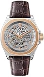 Lifetime Warranty Ingersoll The Orville Automatic Mens Watch with Skeleton Dial and Brown Leather Strap I09301