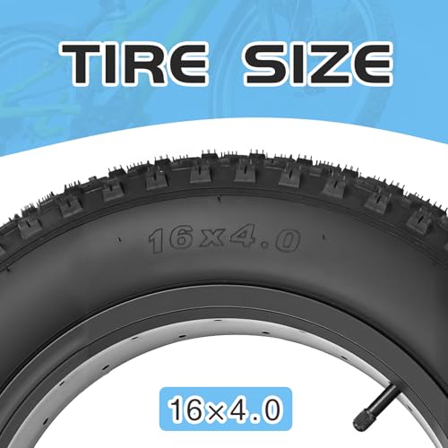 ZUKKA 16/20 x 4.0 E-Bike Tire Fat Tire High Performance Replacement Folding Mountain Bike Tire High-Density Bike Tires for E Bikes