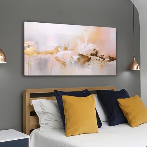 Impression sur toile d'art mural abstrait extra large et tableau marbre encadré