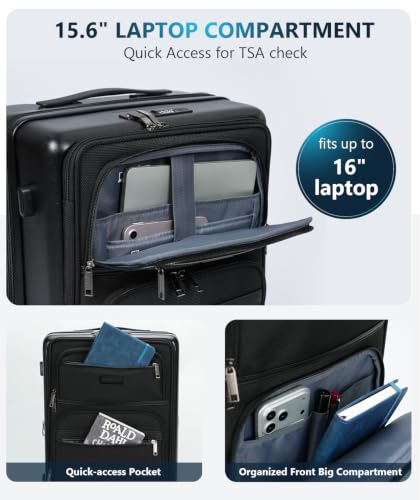EMPSIGN Top Opening Expandable Suitcase