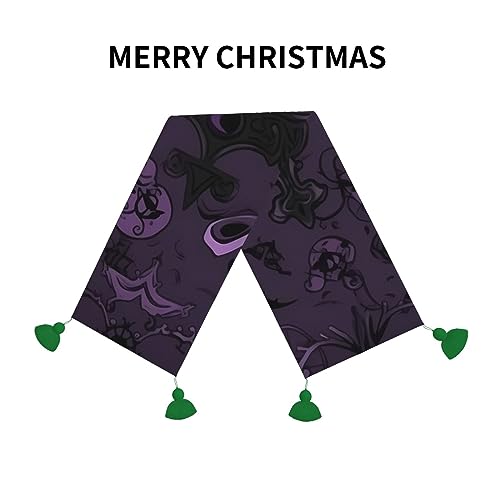 Chemin de table violet et noir, le cadeau déco gothique idéal - 4