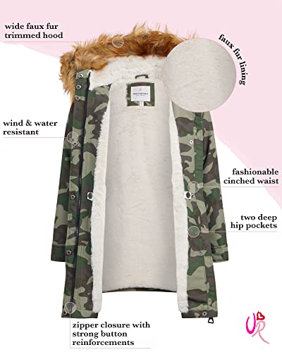 URBAN REPUBLIC Girls' Winter Coat - Anorak Parka Jacket with Fur Trim Hood (Size: 4-16)2