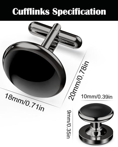 Image of Lictin Cufflinks for Men, Men's Tuxedo Studs and Cufflinks Set