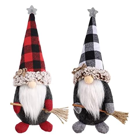 Persepolis 2PCs Set Christmas Gnome Decorations Handmade Swedish Santa Elf Tree Table Ornaments Decor Cover