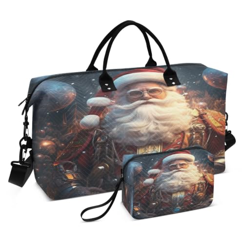 Sac de sport natation Père Noël Espace Art voyage femme grand volume
