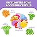 windpaint DIY Fabric Flower Bouquets Toys Accessories, DIY Craft Kits Flowers Accessories for Toddler Kids,Birthdays Gifts (Colorful)