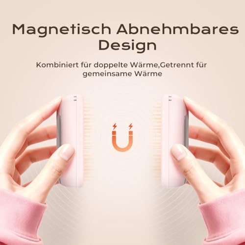 VOSFEEL Handwärmer Elektrisch 2er-Pack, Magnetische Handwärmer 3 Einstellbaren Heizmodi… – Ansicht 5