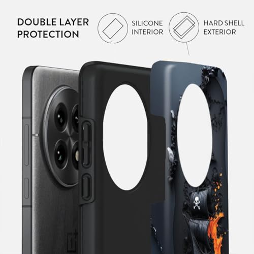 Image of MILLION CASES Back Cover Case for OnePlus 12 Scratch Resistant Anti-Slip Polycarbonate Shockproof Protective Durable Blaze Raider Crystal Case for Men & Boys