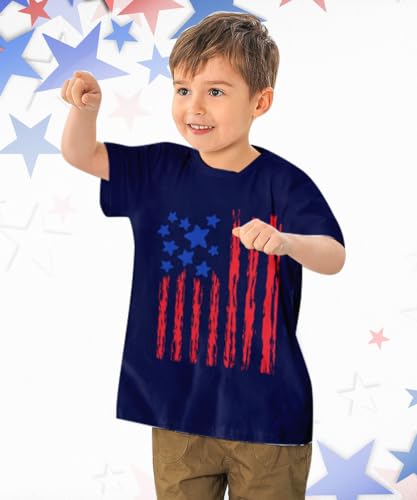 Kids Flag Shirt 1-8 Years Boys 4th of July Tee Funny Construction Patriotic T-Shirt Outfits for Child4