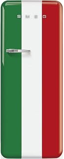 Smeg FAB28 50's Retro Style Top Freezer Refrigerator with 9.93 Cu Total Capacity, Multiflow Cooling System, Adjustable Glass Shelves 24-Inches, Italian Flag Right Hand Hinge, FAB28URDIT3 Made In Italy