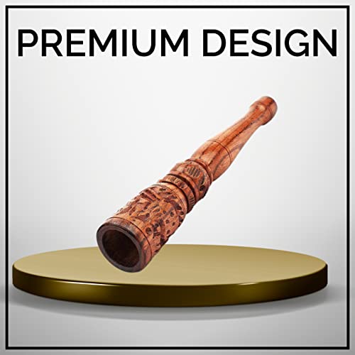 Image of Royal Swag Mughal Style Chillum Pipe For Smoking Weed | Tobacco Pipe Handmade Shiva Chillum Hookah Smoking Pipe Made In India|Durable Hard Wood Material