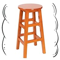 Material: The kitchen footstool is made of solid wood, which is quite sturdy and durable. The texture of the stool surface is clear, and the smooth painted surface is free of burrs, making it easy to maintain. Multi purpose: Circular bar stools can b...
