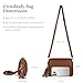 befen Soft Real Leather Crossbody Purses for Women Small Cross Body Bags Leather Shoulder Travel Purse with Built in RFID Wallet Cognac Brown