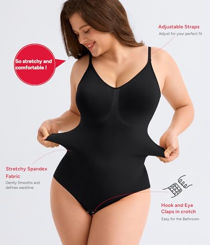 Nebility Shapewear for Women Tummy Control Shapewear Bodysuits Seamless Body Shaper Waist Trainer Snatched Body Suit4