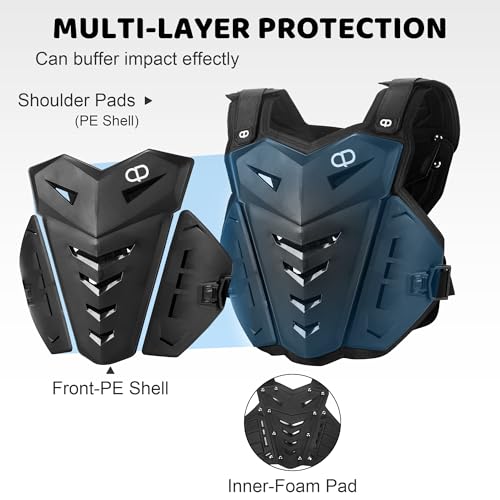 DA-New Motorcycle Protective Clothing, Bicycle Clothing, Armored Protection, ATV Safety Equipment, Suitable for Armored Off Road Motorcycles, Bicycles, Skiing, Skating, Men and Women Y01