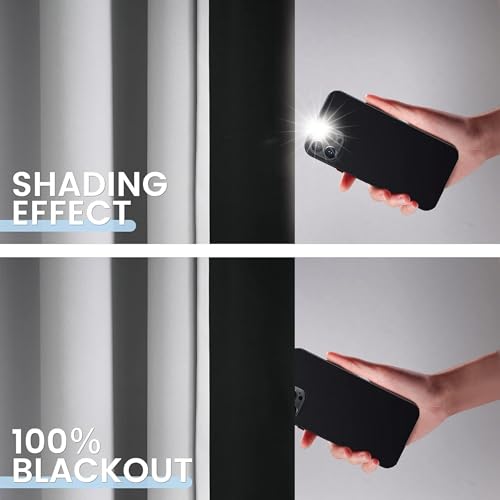 Image of Galaxy Home Decor Premium True Blackout Curtains for Long Door 10 Feet Long 100% Light Block | Thermal & Noise Insulation | Black Back Coating | Pack of 2 | Silver