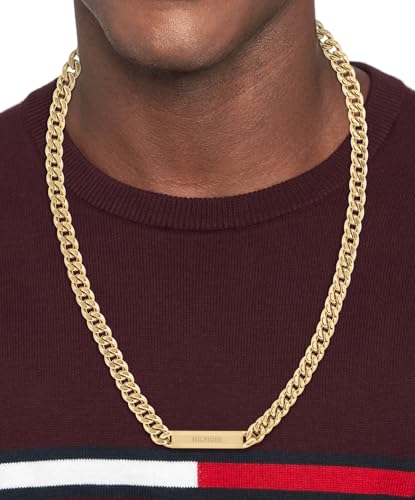 Tommy Hilfiger Men's Jewelry Clash Collection - Perfect for Any Occasion - Gold Plated Bracelet and Necklace2